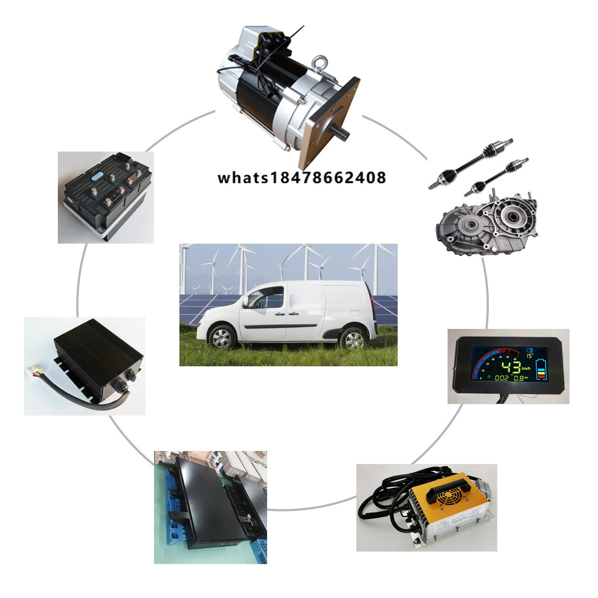 Ev Electric Motor Conversion Kit Car - 15kW Elektromotor Auto-Umrüstungsset AC-Induktionsmotor für Elektrofahrzeuge