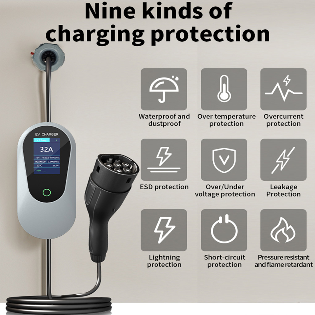 Ev Charger Type 2 22Kw 32A 3 Phase - Typ-2 Tragbares EV-Ladegerät 22 kW 32