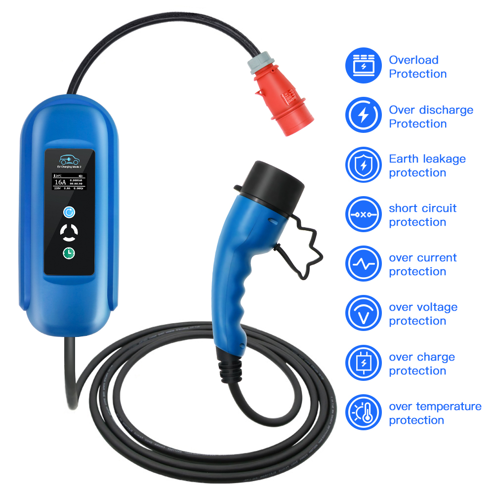 Kolanky ev ladegerät 16a 11kw  – Type 2 Portable Ev Charger 11Kw Cee Bewertung und Preis